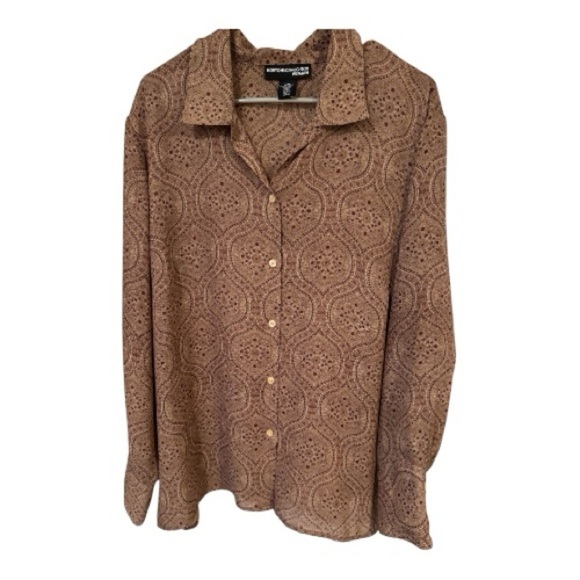 Norton McNaughton Brown Button Down Shirt - Picture 2 of 3